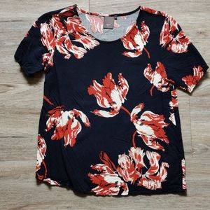 ICHI | Floral t-shirt blouse